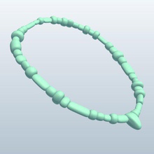 jade necklace v1 jewelry printable lowpoly 3d print model - Mito3D
