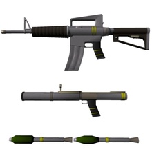 jagger weapon pack battle collection combat darkdesign gun m4 model rifle rpg war 3d print model - Mito3D