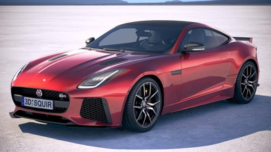jaguar f-type svr coupe 2018 2016 2017 2019 2020 british car england english f facelifted facelifting fast fl ftype interior luxury model r sport squir type uk vehicle 3d print model - Mito3D