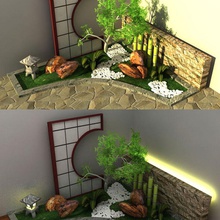 japanese garden apartment architecture asian chinese corner decoration home hotel instant office plant plantation reception scene sinshu styled tree 3d print model - Mito3D
