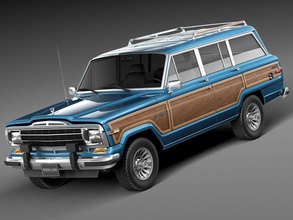 jeep wagoneer woody 1980 1981 1982 1983 1984 1985 4x4 80s antique car cherokee classic grand heavy model offroad oldtimer retro squir suv usa vehicle vintage 3d print model - Mito3D