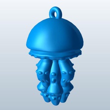 las medusas v1 en el techo ventilador tire de la cadena llavero con mando a distancia elementos imprimible lowpoly fob 3d print model - Mito3D