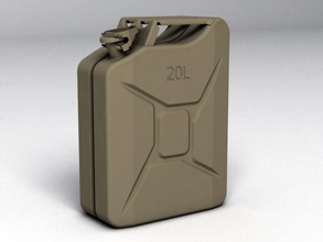 jerry can 3d container containing diesel fuel gas gasoline german holder liquid metal military model petrol roebaggs tank vehicle wwii 3d print model - Mito3D