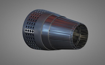 jet propulsor de la nave espacial aeronave avión motor fi gratuita luchador modelo partes plano el cohete sci the3rdaxis los propulsores ovni 3d print model - Mito3D