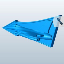 jet v1 à la boutonnière broche fighter de l'habillement imprimable lowpoly 3d print model - Mito3D