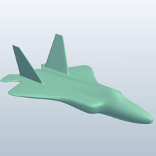 jetfighter v2 jet fighter aircraft printable lowpoly 3d print model - Mito3D