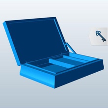 mücevher kutusu basit v1 takı yazdırılabilir lowpoly 3d print model - Mito3D