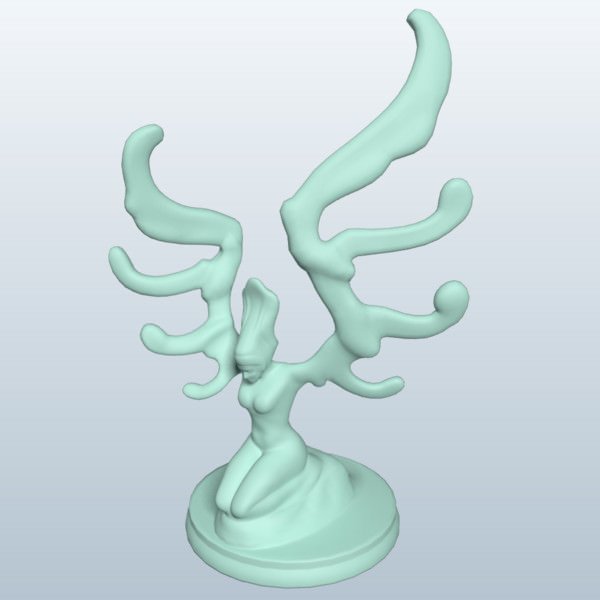 gioielli albero v2 astratto 2 famiglia elementi stampabile lowpoly articoli per la casa 3D print model - Mito3D