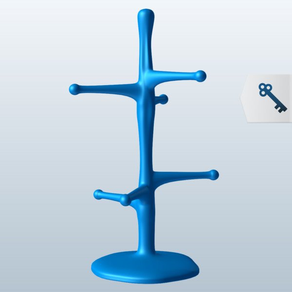 gioielli albero v2 sottile stampabile lowpoly 3D print model - Mito3D