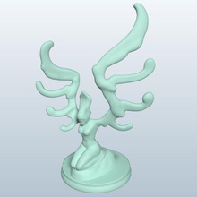 jewelry tree v2 abstract 2 household items printable lowpoly 3d print model - Mito3D