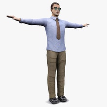 joey office anatomy body casual character classic cliche face game guys hair haircut head human jacket male man model pants people photorealistic ready shirt studios suit worker 3d print model - Mito3D