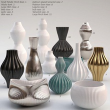 jonathan adler Vasen calipsomodels chrome Dekorative detail Elemente Blumentopf Einrichtung Möbel Innenraum Lack mite Modell pflanze trinket vase 3d print model - Mito3D