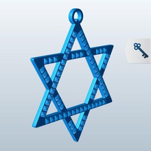 judaism star david v1 symbols geometry printable lowpoly 3d print model - Mito3D