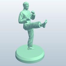 judo kick v1 Menschen bedruckbar ist lowpoly 3d print model - Mito3D