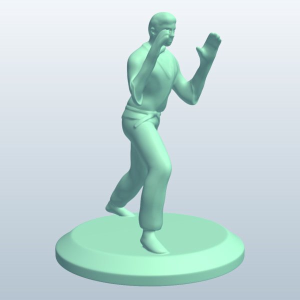 judo stance v1 people printable lowpoly 3D print model - Mito3D