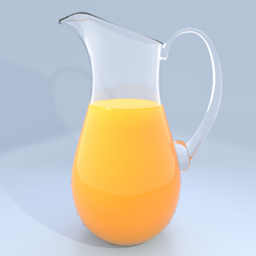 Saft-Krug 2 - Getränk Frühstück container trinken Essen Obst Glas Glaswaren Gesundheit jug Saft Flüssigkeit Modell orange Krug spect3r Geschirr durstig ist Wasser 3D print model - Mito3D