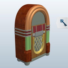 jukebox borbulhador estilo v2 eletrônica printable lowpoly 3d print model - Mito3D