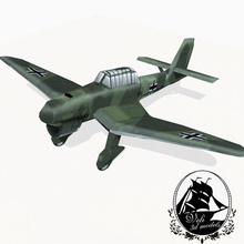junkers ju 87 2 aircraft airplane attack battle bomber defence dove force game german ground history ii lower luftwaffe military model plane poly ready veli3d war world ww2 3d print model - Mito3D