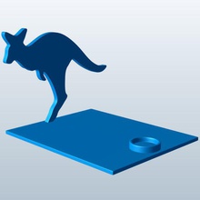 kangaroo jump v1 kangourou de l'ombre lanceur sorts animaux sauter imprimable lowpoly 3d print model - Mito3D