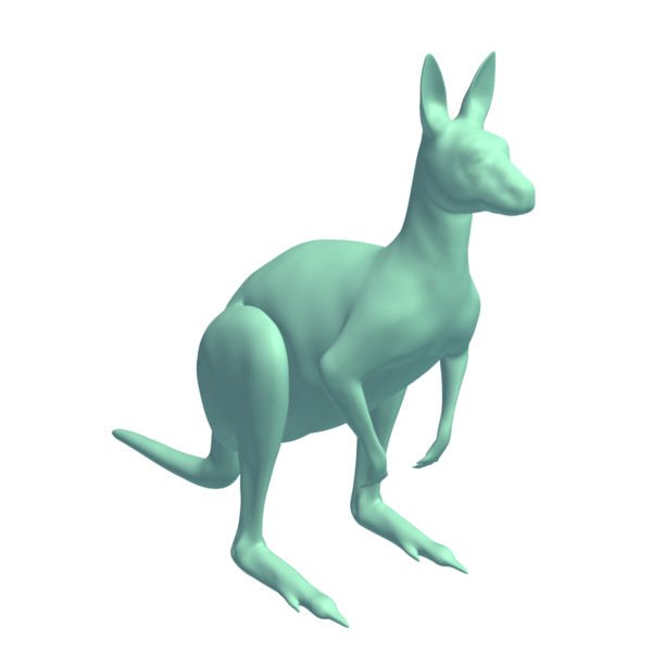 kangourou v2 animaux imprimable lowpoly 3D print model - Mito3D