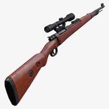karabiner 98k sniper bullet german gun model rifle samsite war weapon ww2 kar 98 3d print model - Mito3D