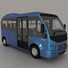 karsan jest minibus 1 13 3d bus car city heavy mini model passenger transport turkish turust van vehicle 3d print model - Mito3D