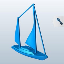 ketch v1 ships seacraft printable lowpoly 3d print model - Mito3D