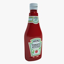 botella de ketchup 01 la condimento diesel v cena perro sabor alimentos hamburguesa caliente salsa tomate almuerzo modelo picnic realista el 3d print model - Mito3D