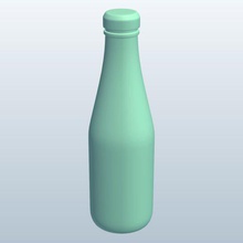 ketchup-Flasche aus Glas-v1 ketchup Flasche Glas Essen bedruckbar ist lowpoly 3d print model - Mito3D