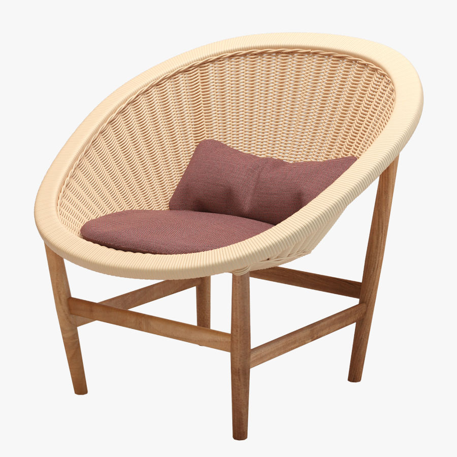 kettal basket wicker chair 3d arm armchair curve dinning exterior furnishings furniture garden loft lounge model modern ottoman outdoor pouf rampadesign rattan sofa 3D print model - Mito3D