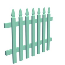 key ring wall mountpicket fence v1 mount picket novelties printable lowpoly 3d print model - Mito3D