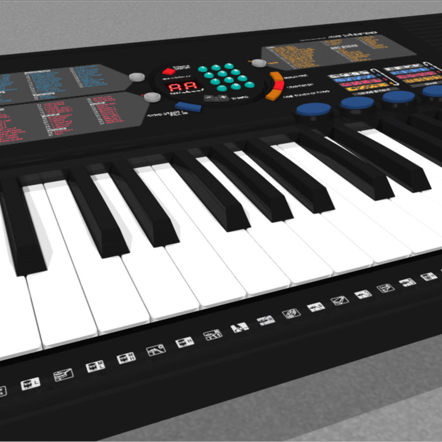 clavier yamaha psr180 c4d modèle 180 électronique de l'instrument clé la musique musicales phantomliving psr le synthé synthétiseur 3D print model - Mito3D