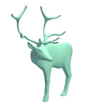 keyringwallmountdeer v1 key ring wall mount deer novelties printable lowpoly 3d print model - Mito3D