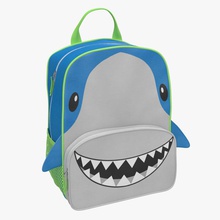 kid backpack shark 3d molier accesories accessory bag canvas case character child cloth clothes container equipment fashion girl international knapsack luggage model pouch realistic school sport travell vray 3d print model - Mito3D