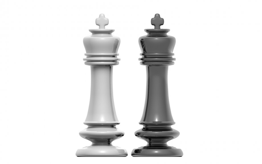 rei preto branco - peças de xadrez o esporte os acessórios 3D print model - Mito3D