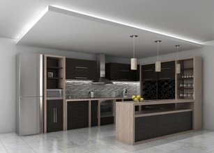 kitchen 3 3d architecture cooked design dinning eat furniture interior live model modern realistic scene space texture vedim vray 3d print model - Mito3D