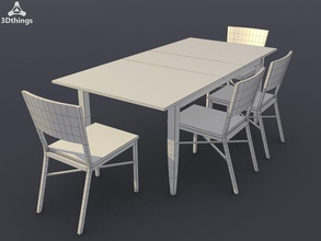 kitchen furniture - 39 3dthings chair furnishings model table 3d print model - Mito3D