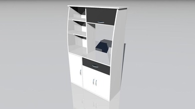 Küche Möbel blanc Einrichtung lib3d meuble Modell weiß 3d print model - Mito3D