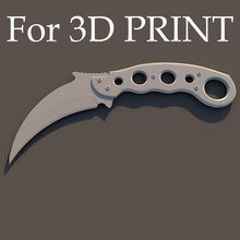 knife karambit 3d print army blade cutter cutting game gun lower melee military model modern poly prints ready tactical weapon zerg lurker 3d print model - Mito3D