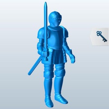 knight v1 people printable lowpoly 3d print model - Mito3D