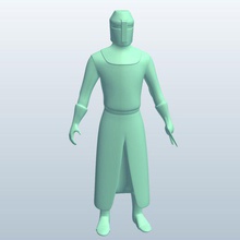cavaliere v5 persone stampabile lowpoly 3d print model - Mito3D