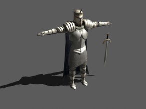 knight alaran zırh vücut çocuk çizgi film karakter insan erkek adam Ortaçağ insanlar kişi asker 3d print model - Mito3D