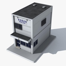 koban - japan police station 3d 3dmodel architecture building exterior government lightwave model planetstation render structure 3d print model - Mito3D