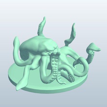 kraken v1 mítico criaturas printable lowpoly míticas 3d print model - Mito3D