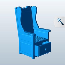 parto sedia v2 di la mobili stampabile lowpoly 3d print model - Mito3D