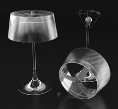 lamp acrylic bulb clear doronika furnishings furniture glass interior light model modern night plastic 3d print model - Mito3D