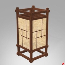lamp standing japanese style072zip furnishings furniture fworx home household japan light modern stand style072 zip styled 3d print model - Mito3D