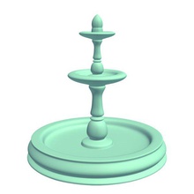 large basin water fountain v2 architecture printable lowpoly 3d print model - Mito3D