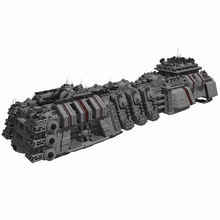 large spaceship 1 - sci fi futuristic hd spacecraft alien battle cannon cargo crafts cruiser fighter galaxy model omnienergy scifi shipping space starships station transport ufo warped 3d print model - Mito3D