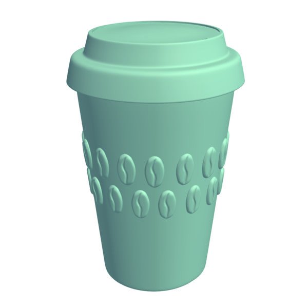 large travel coffee mug v1 containers printable lowpoly 3D print model - Mito3D